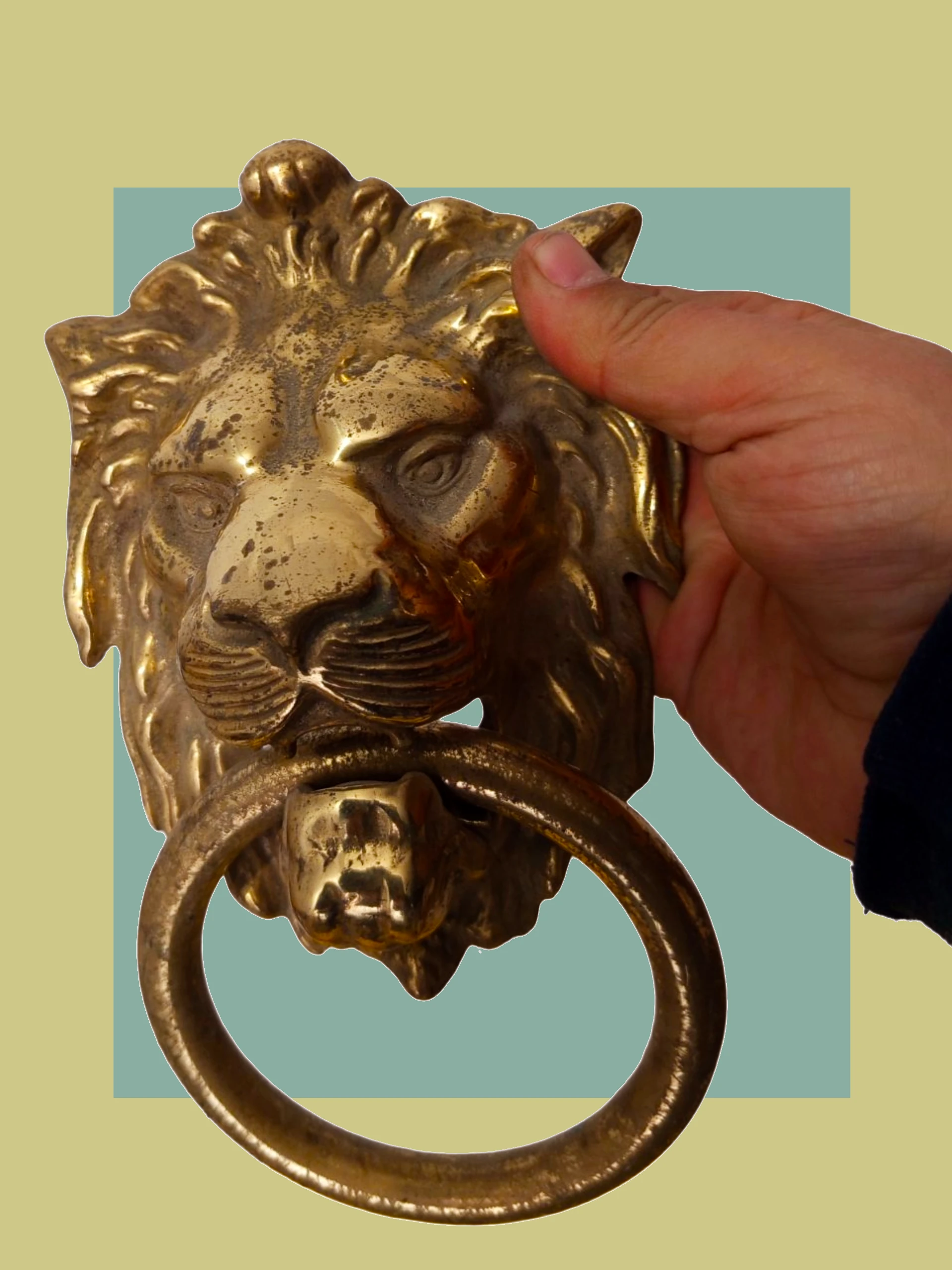 palio-mprountzino-roptro-portas-liontari-pic-5 Παλιό μπρούντζινο ρόπτρο πόρτας με κεφαλή λιονταριού